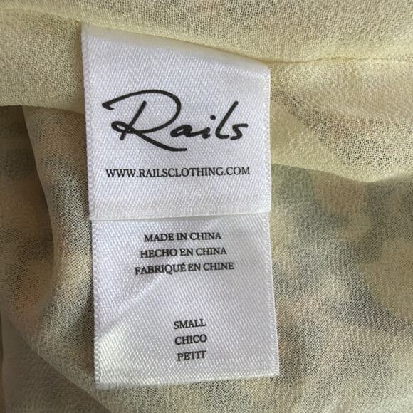 Rails Womens small Gardenia feminine romantic Roma Puff Sleeve A-Line Mini Dress - Picture 11 of 13